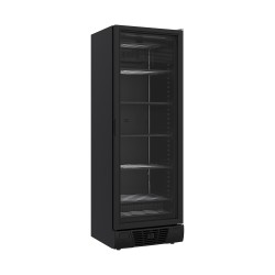 CONGÉLATEUR 1 PORTE EN VERRE NOIR 382L