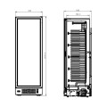 CONGÉLATEUR 1 PORTE EN VERRE NOIR 382L