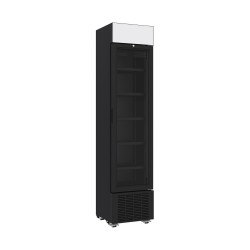 RÉFRIGÉRATEUR 1 PORTE EN VERRE NOIR 232L *TRANSPORT SUR DEMANDE*