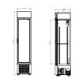 RÉFRIGÉRATEUR 1 PORTE EN VERRE NOIR 232L *TRANSPORT SUR DEMANDE*