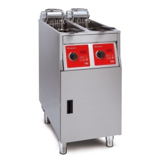 ELECTRISCHE HOOG RENDEMENT FRITEUSE DIGITAAL, 2 x 9 L, PRODUCTIE 2 x 18 KG/U, MET OLIEFILTERING RFHREP422 FRIFRI