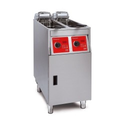 FRITEUSE HAUT RENDEMENT ELECTRIQUE DIGITAL, 2 x 9 L, PRODUCTION 2 x 18 KG/H, AVEC FILTRATION D'HUILE RFHREP422 FRIFRI
