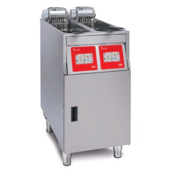 ELECTRISCHE HOOG RENDEMENT FRITEUSE TOUCHSCREEN, 2 x 9 L, PRODUCTIE 2 x 22 KG/U, MET OLIEFILTERING RFHRET422 FRIFRI