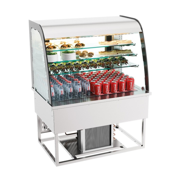 DROP-IN VITRINE RÉFRIGÉRÉE 140L OUVERT