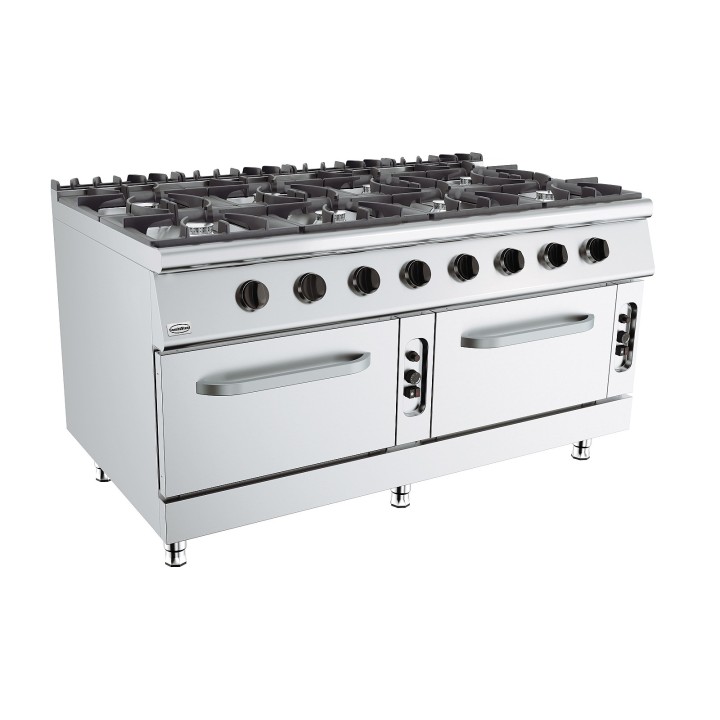 BASE 900 CUISINIERE A GAZ 8 BR. AVEC FOUR À GAZ