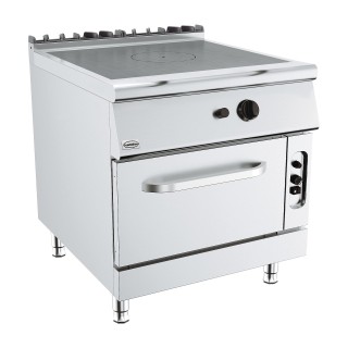 BASE 900 CUISINIERE AVEC PLAQUES COUP DE FEU AVEC FOUR À GAZ