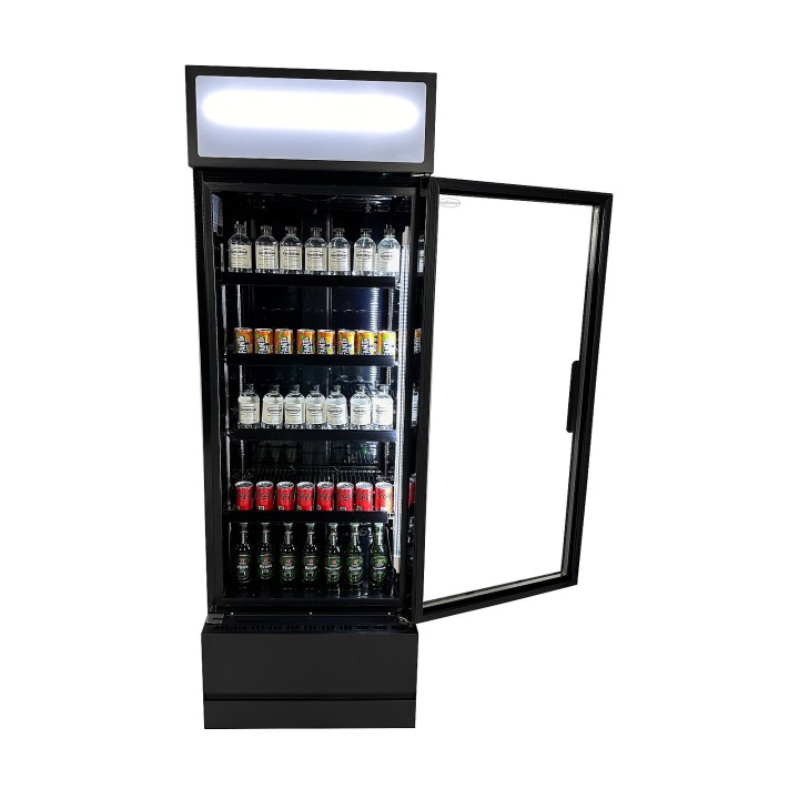 RÉFRIGÉRATEUR PORTE EN VERRE FCU-370 BL