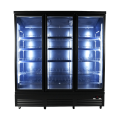 RÉFRIGÉRATEUR 3 PORTES EN VERRE NOIR CEB-1600R BL
