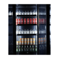 RÉFRIGÉRATEUR 3 PORTES EN VERRE NOIR CEB-1600R BL