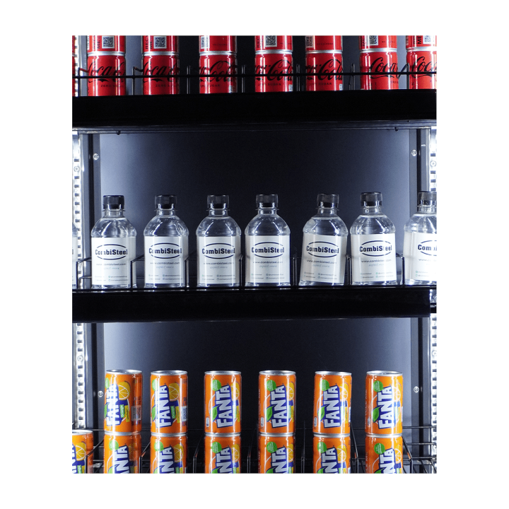 RÉFRIGÉRATEUR 3 PORTES EN VERRE NOIR CEB-1600R BL