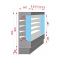 MEUBLE MURAL REFRIGERE POUR PRODUITS FRAIS PRE-EMBALLES L 1580 MM LSPD6150 TECNODOM