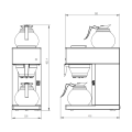 MACHINE DE CAFÉ INCL. 2 CARAFE EN VERRE 1.8L