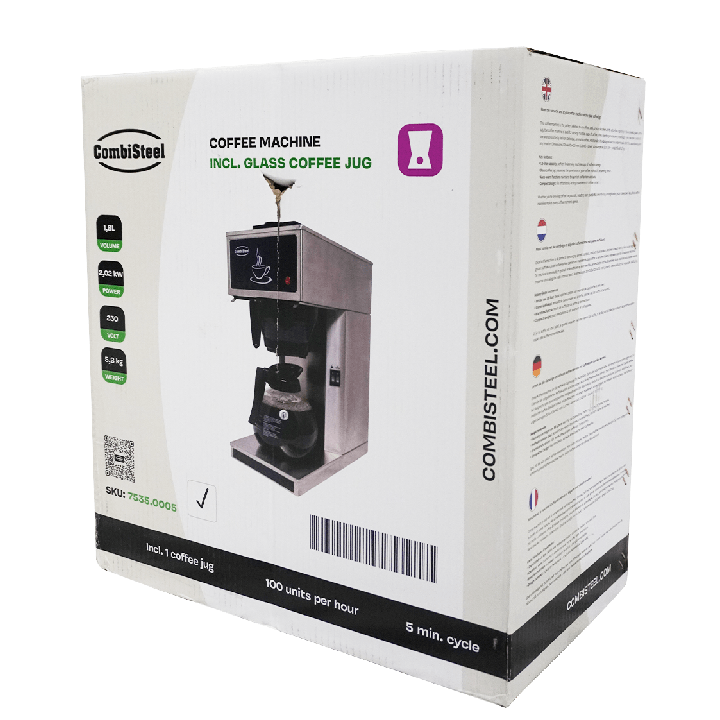 MACHINE DE CAFÉ INCL. 1 CARAFE EN VERRE 1.8L