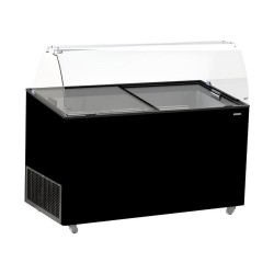 VITRINE À CREME GLACÉE TENERIFE NOIR 10X5 LTR