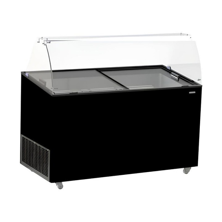 VITRINE À CREME GLACÉE TENERIFE NOIR 10X5 LTR