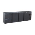 ARRIÈRE BAR RÉFRIGÉRÉE NOIR 3 PORTES ET 2 TIROIRS  *TRANSPORT SUR DEMANDE*