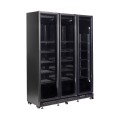 RÉFRIGÉRATEUR 3 PORTES EN VERRE NOIR NAP-1200 HT - AVEC PORTE CHAUFFANTE