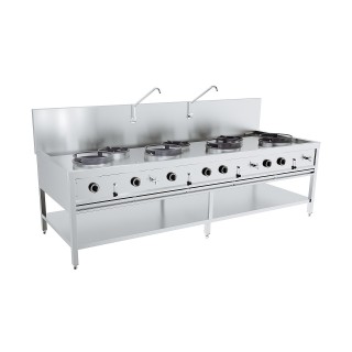 TABLE WOK À GAZ 4X17kW + 3X9kW