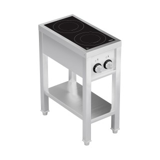 CUISINIÈRE À INDUCTION 2 ZONES AVEC ESSOUS OUVERT