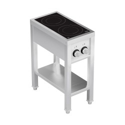 CUISINIÈRE À INDUCTION 2 ZONES AVEC ESSOUS OUVERT
