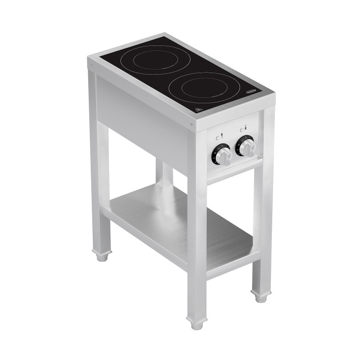 CUISINIÈRE À INDUCTION 2 ZONES AVEC ESSOUS OUVERT
