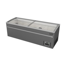 CONGÉLATEUR BAHUT POUR SUPERMARCHÉ GRIS 2500 DÉGIVRAGE AUTOMATIQUE *TRANSPORT SUR DEMANDE*