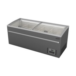 CONGÉLATEUR BAHUT POUR SUPERMARCHÉ GRIS 2100 DÉGIVRAGE AUTOMATIQUE