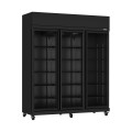 RÉFRIGÉRATEUR 3 PORTES EN VERRE IRM-1180R BL
