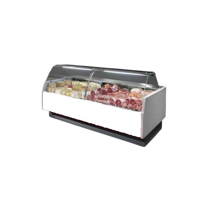 COMPTOIR VITRINE REFRIGERE VENTILE (P 895 MM), VITRES BOMBEES, L 2960 MM FMR0830VC TECNODOM
