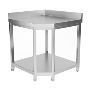 Table d'angle adossée , 1000x1000x 600x850+100 mm