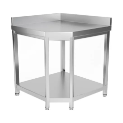 Table d'angle adossée , 1000x1000x 700x850+100 mm