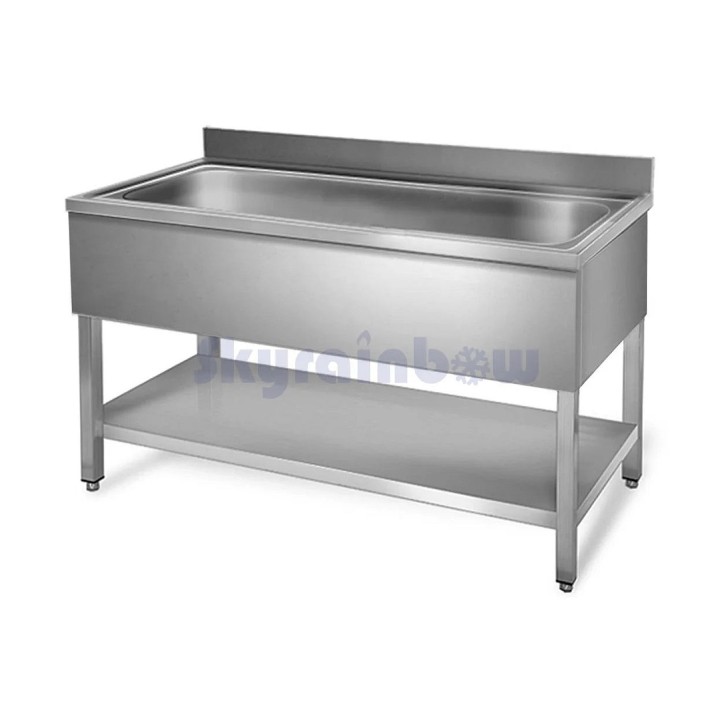 Plonge en inox - 1 Bac sans égouttoir , 1000 x 700 x 850 mm