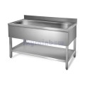 Plonge en inox - 1 Bac sans égouttoir , 1200 x 700 x850 mm