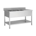 Plonge en inox - 2 Bacs - égouttoir à droite , 1800 x 700 x850 mm