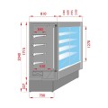 MEUBLE MURAL REFRIGERE AVEC PORTES COULISSANTES POUR PRODUITS FRAIS PRE-EMBALLES L 1330 MM LSPD8125SD TECNODOM