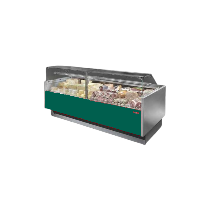 COMPTOIR VITRINE REFRIGERE VENTILE (P 895 MM), VITRES DROITES, L 2000 MM FMR0820VD TECNODOM