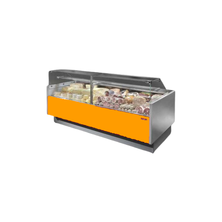 COMPTOIR VITRINE REFRIGERE VENTILE (P 895 MM), VITRES DROITES, L 2480 MM FMR0825VD TECNODOM