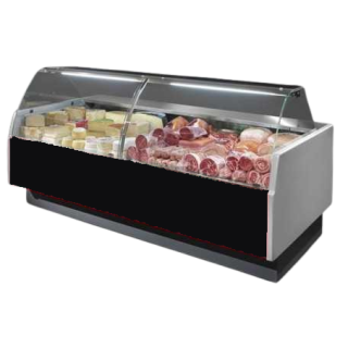 COMPTOIR VITRINE REFRIGERE VENTILE (P 1175 MM), VITRES BOMBEES, L 1040 MM FMR1010VC TECNODOM