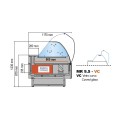 COMPTOIR VITRINE REFRIGERE VENTILE (P 1175 MM), VITRES BOMBEES, L 1040 MM FMR1010VC TECNODOM