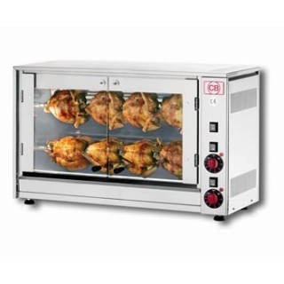 ROTISSOIRE A POULETS ELECTRIQUE, 2 BROCHES, MAX 8 POULETS ROTE08P CB ITALY