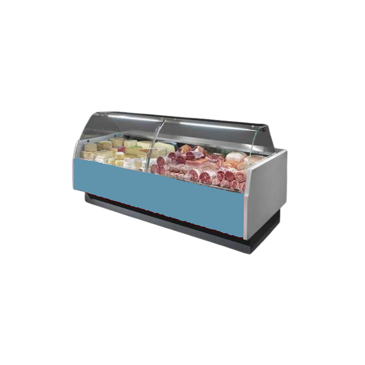 COMPTOIR VITRINE REFRIGERE VENTILE (P 1175 MM), VITRES BOMBEES, L 2960 MM FMR1030VC TECNODOM