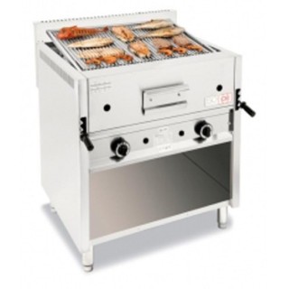 GAS LAVASTEENGRILL OP KAST, 2 BRANDERS, L 800 MM EI080MOBV CB ITALY