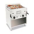 GRILLADE PIERRE DE LAVE GAZ SUR ARMOIRE, 2 BRULEURS, L 800 MM EI080MOBV CB ITALY