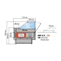 COMPTOIR VITRINE REFRIGERE VENTILE (P 1175 MM), VITRES DROITES, L 2000 MM FMR1020VD TECNODOM