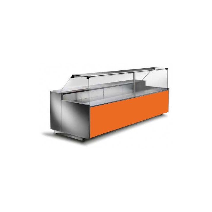 COMPTOIR VITRINE REFRIGERE VENTILE (P 900 MM), VITRES DROITES, L 2000 MM FM0820VD TECNODOM