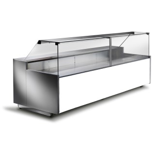 COMPTOIR VITRINE REFRIGERE VENTILE (P 900 MM), VITRES DROITES, L 2960 MM FM0830VD TECNODOM