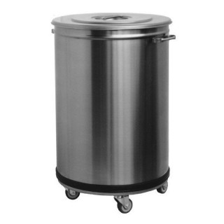 POUBELLE INOX AVEC COUVERCLE 100 L HC100