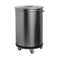 RVS VUILNISBAK MET DEKSEL 100 L HC100