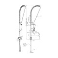 DOUCHETTE MELANGEUR MONOTROU, AVEC ROBINET INTERMEDIAIRE - DEBIT 18 L / MINUTE HGD1309 MONOLITH