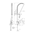 DOUCHETTE MONOTROU, AVEC ROBINET INTERMEDIAIRE, COMMANDE A COUDE - DEBIT 18 L / MINUTE HGD1409 MONOLITH